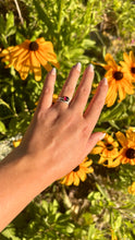 Load image into Gallery viewer, Sterling Silver Garnet Ring
