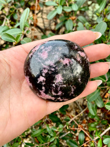 Rhodonite Palm Stone