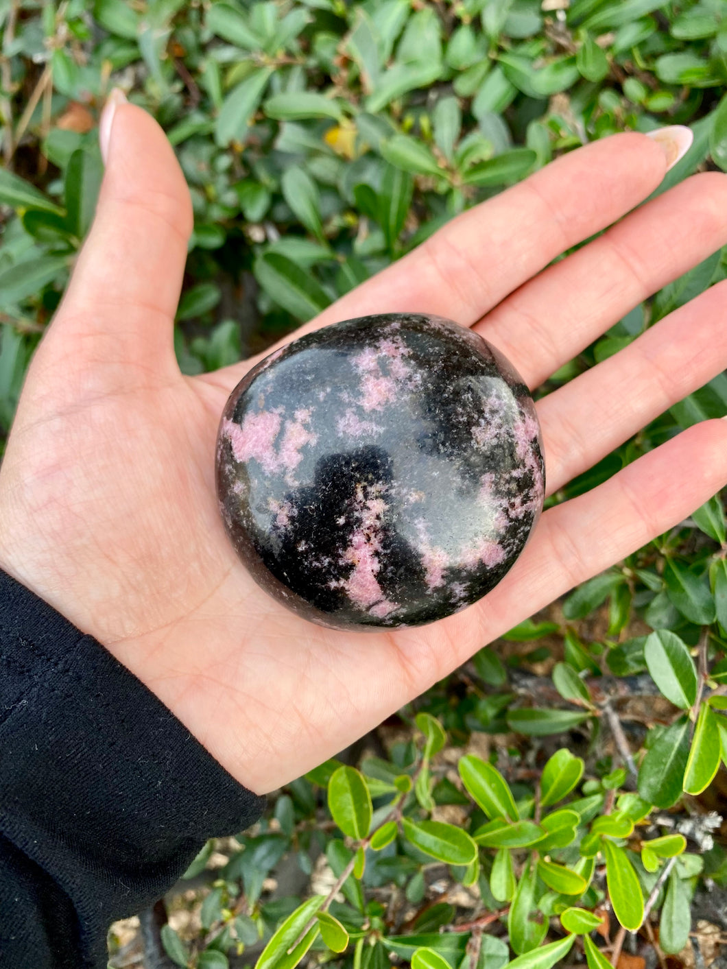 Rhodonite Palm Stone