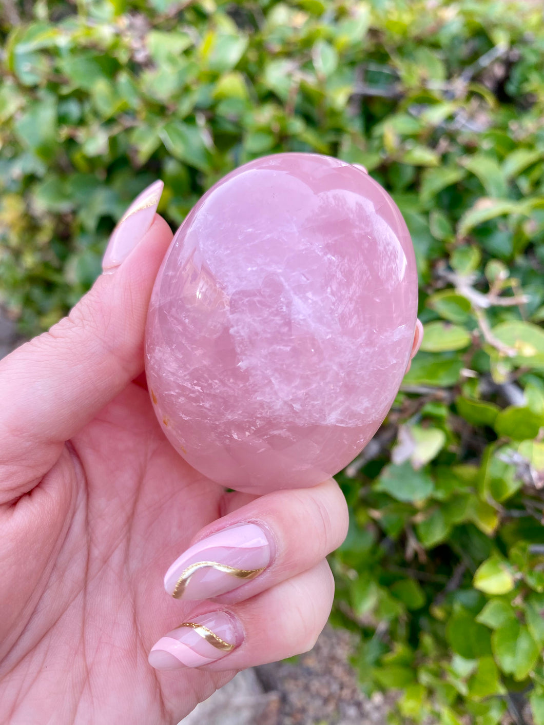 Rose Quartz Palm Stone