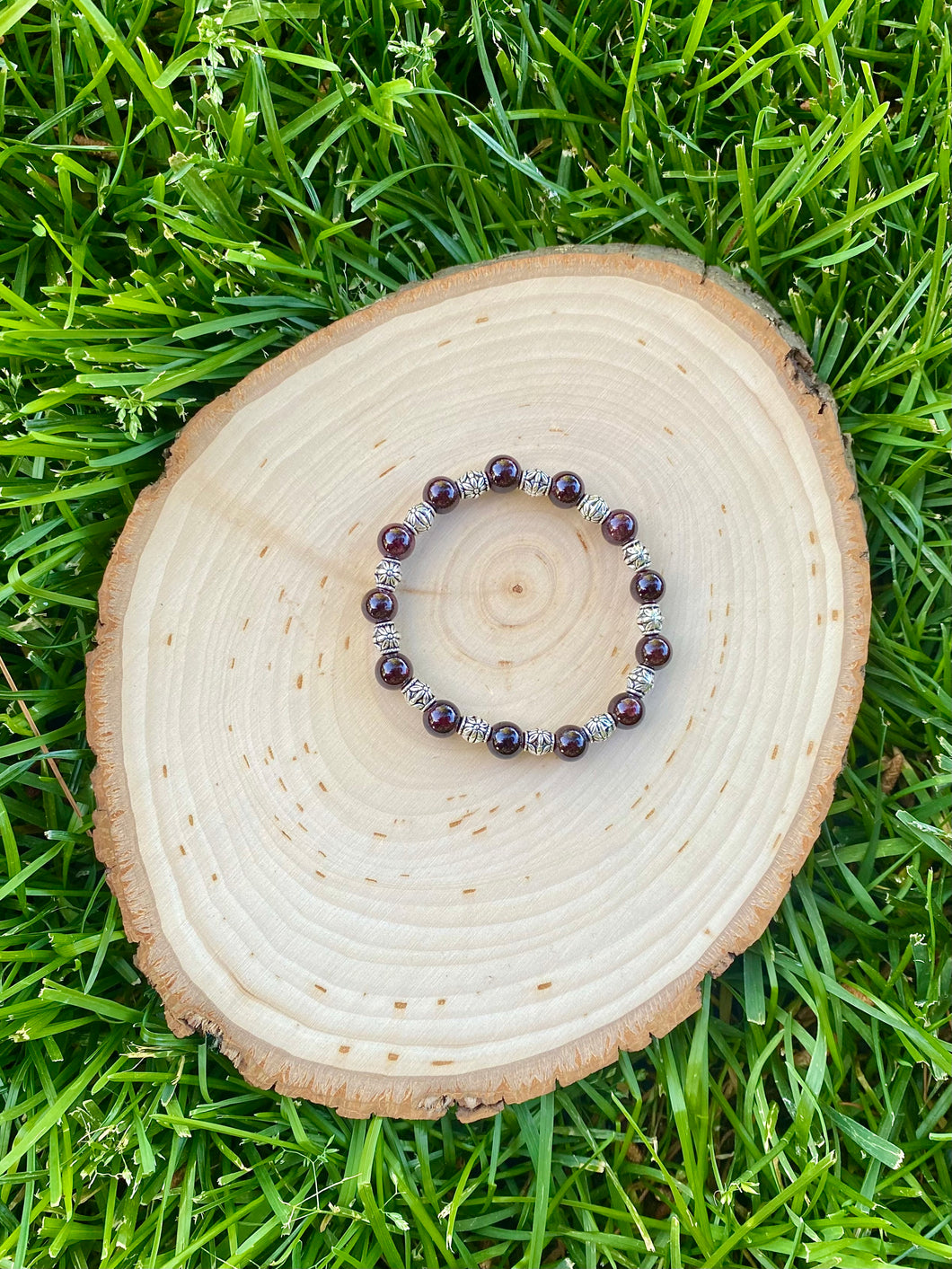 Garnet Stretch Bracelet