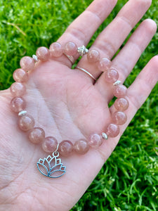 Strawberry Quartz Stretch Bracelet