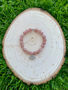 Strawberry Quartz Stretch Bracelet