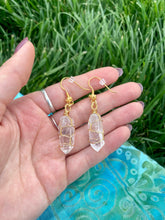 Load image into Gallery viewer, Clear Quartz Point Earrings
