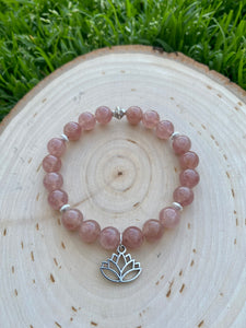 Strawberry Quartz Stretch Bracelet