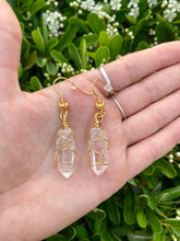 Load image into Gallery viewer, Clear Quartz Point Earrings
