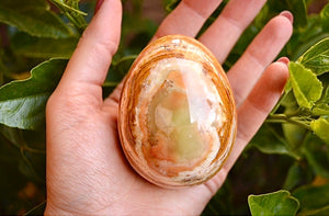 Green and Brown Onyx Egg