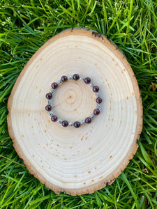 Garnet Stretch Bracelet