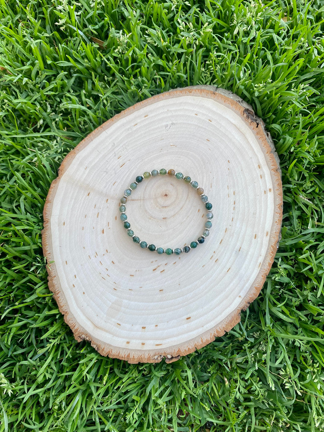 Moss Agate Stretch Bracelet