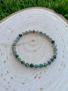 Moss Agate Stretch Bracelet