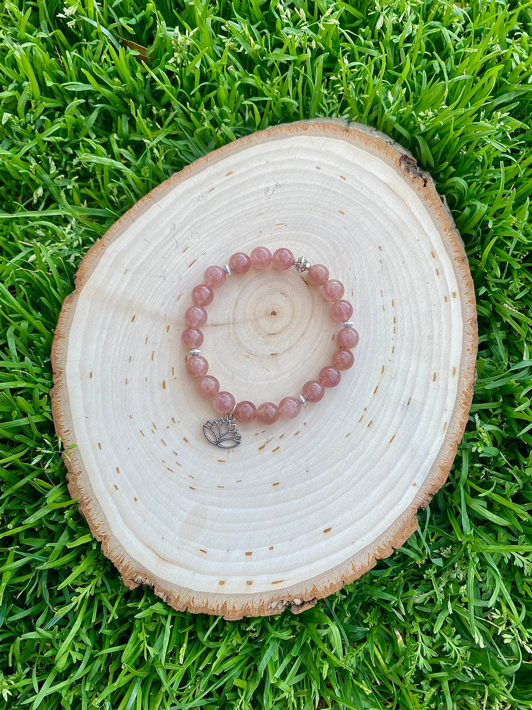 Strawberry Quartz Stretch Bracelet