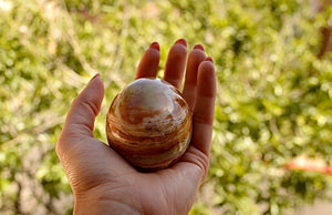 Green and Brown Onyx Egg