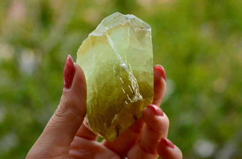 Green Calcite Chunk