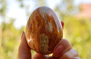 Green and Brown Onyx Egg